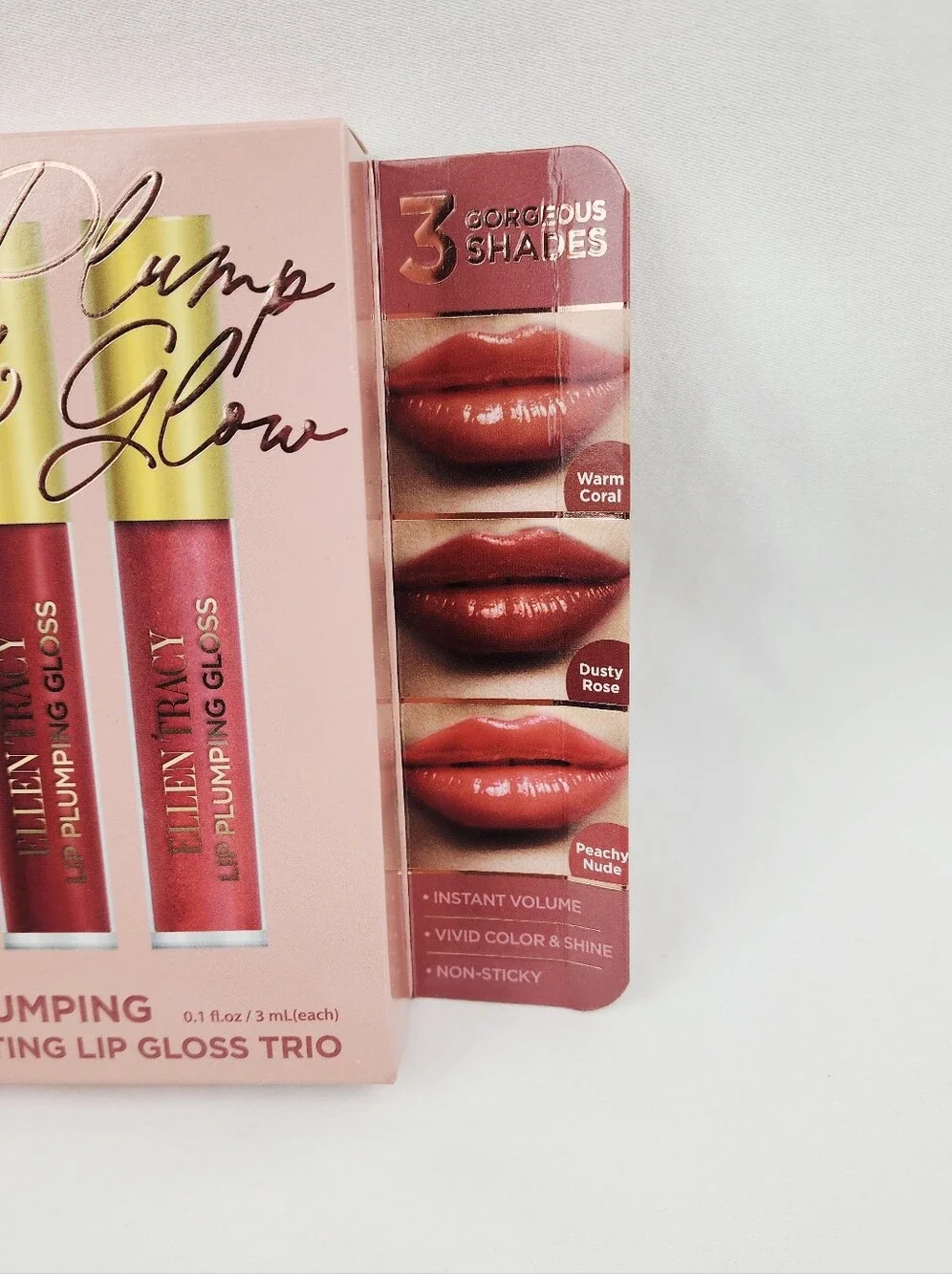 Ellen Tracy Lip Plumping Hydrating Lip Gloss Trio